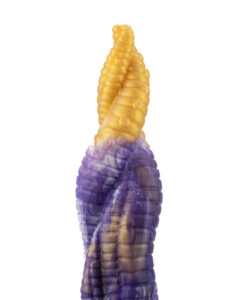 Top-down angle of the Amethysta Tentacle Dildo showing the tapered tentacle form