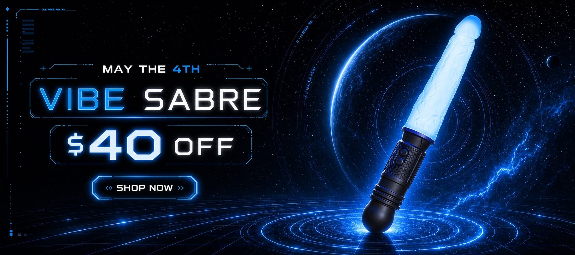 May the 4th Vibe Saber sale homepage banner